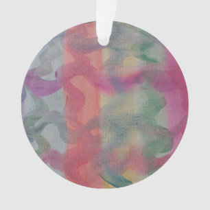 Pastel Abstract Art Acrylic Ornament