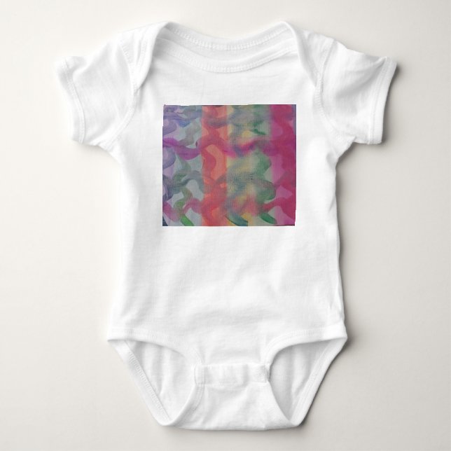 Pastel Abstract Art  Baby Bodysuit (Front)
