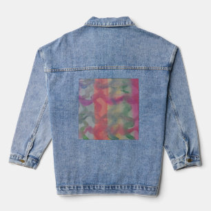 Pastel Abstract Art Denim Jacket