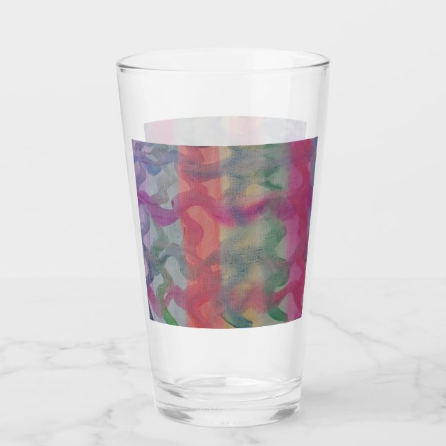Pastel Abstract Art  Glass (Front)