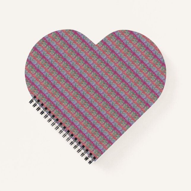 Pastel Abstract Art Heart Notebook (Front)