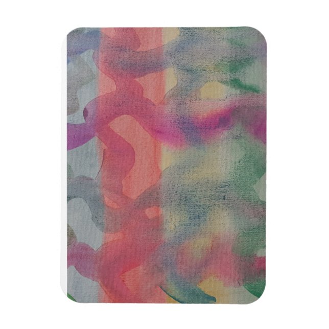 Pastel Abstract Art  Magnet (Vertical)