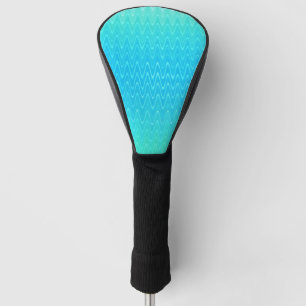 Pastel Abstract Art Teal Turquoise Blue Green  Golf Head Cover