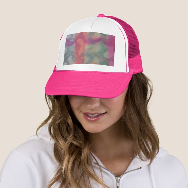 Pastel Abstract Art Trucker Hat (In Situ)