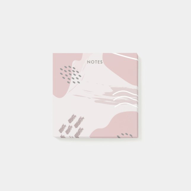 Pastel Abstract Brush Stroke Post-it Notes (Front)