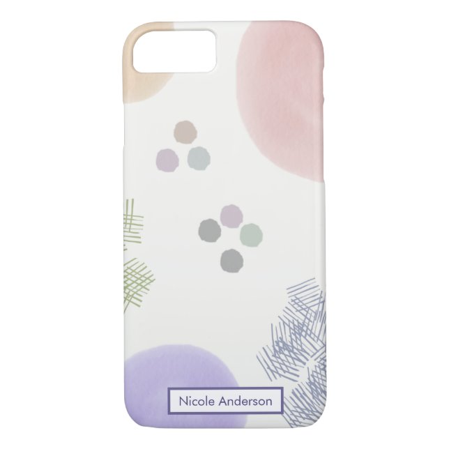 Pastel Abstract Brush Strokes Case-Mate iPhone Case (Back)