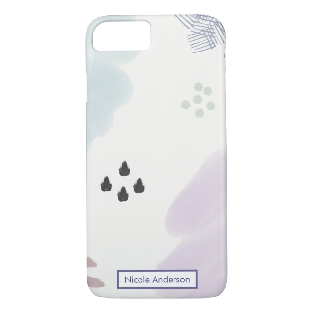 Pastel Abstract Brush Strokes Case-Mate iPhone Case (Back)