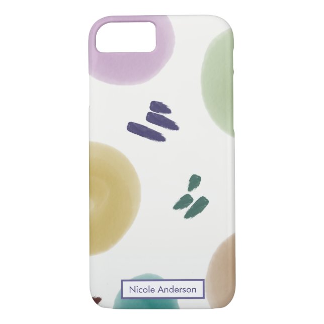 Pastel Abstract Brush Strokes Case-Mate iPhone Case (Back)