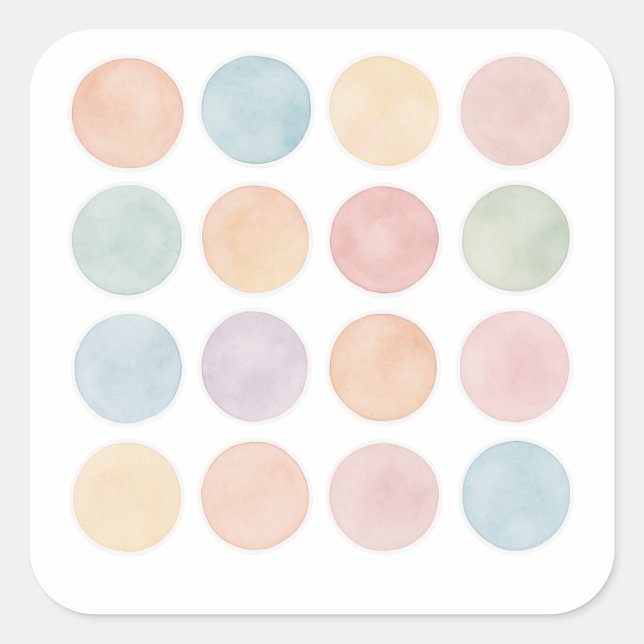 Pastel Abstract Bubble Sticker Sheet (Front)