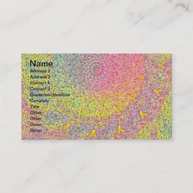 Pastel Abstract Business Card (Front)