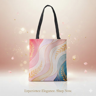 Pastel Abstract Feminine Full-Print Tote Bag