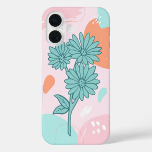 Pastel Abstract Floral iPhone 16 Case