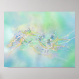 Pastel Abstract Floral Pattern Poster