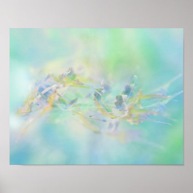 Pastel Abstract Floral Pattern Poster (Front)