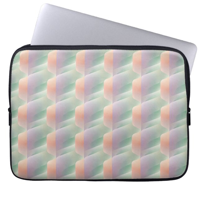 Pastel Abstract Gradient Soft Colour Aesthetic Laptop Sleeve (Front)