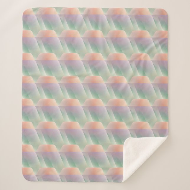 Pastel Abstract Gradient Soft Colour Aesthetic Sherpa Blanket (Front)