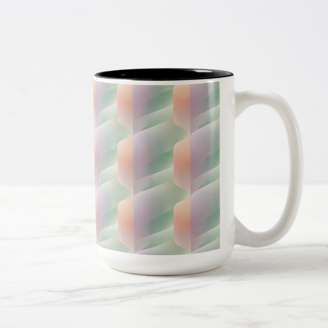 Pastel Abstract Gradient Soft Colour Aesthetic Two-Tone Coffee Mug (Right)