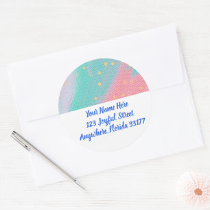 Pastel Abstract Modern Return Address Labels