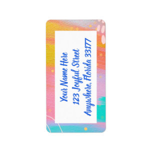 Pastel Abstract Modern Return Address Labels
