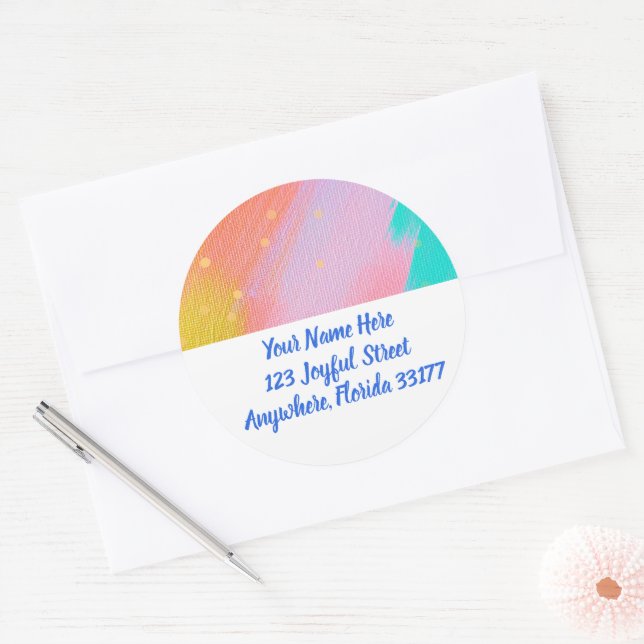 Pastel Abstract Modern Return Address Labels (Envelope)