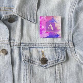 Pastel Abstract | Monogram 15 Cm Square Badge