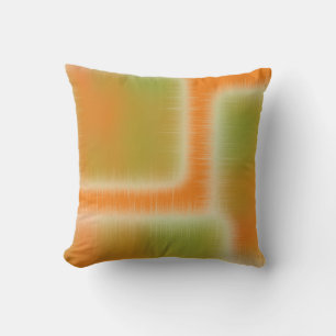 Pastel Abstract Orange and Lime Cushion