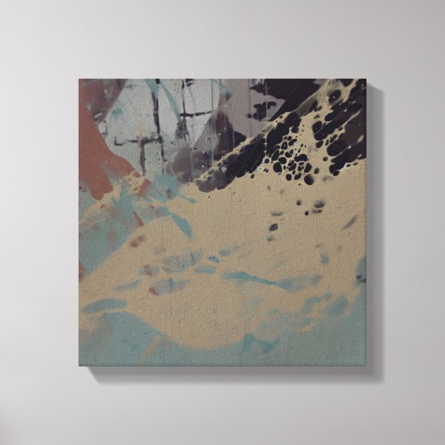 Pastel abstract painting canvas print (Front)