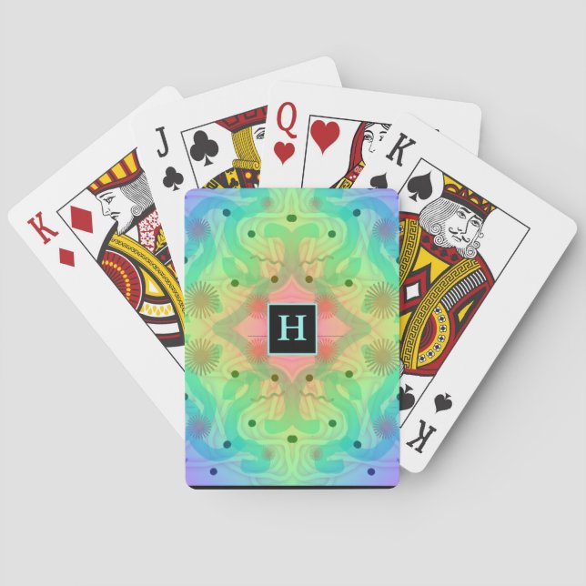 Pastel Abstract Pattern Classic Playing Cards (Back)