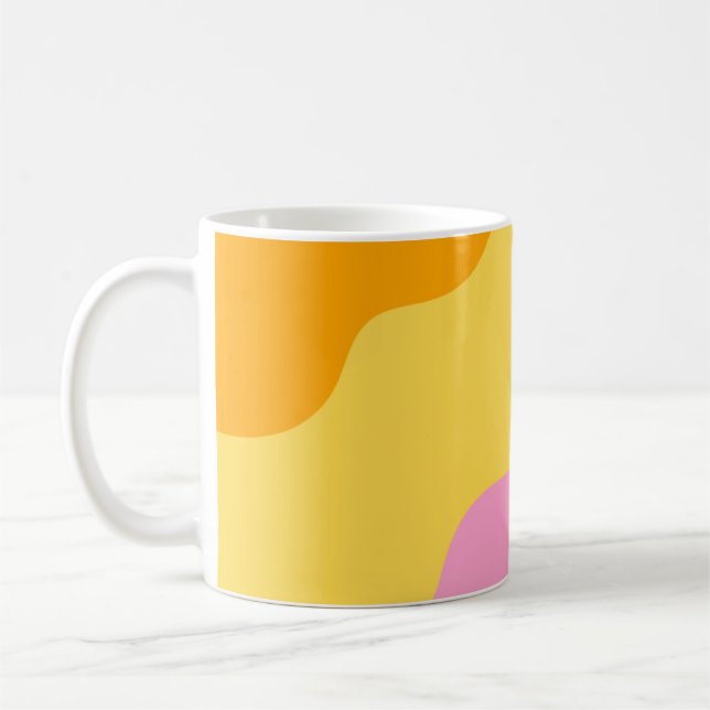 Pastel Abstract Pattern Coffee Mug (Left)