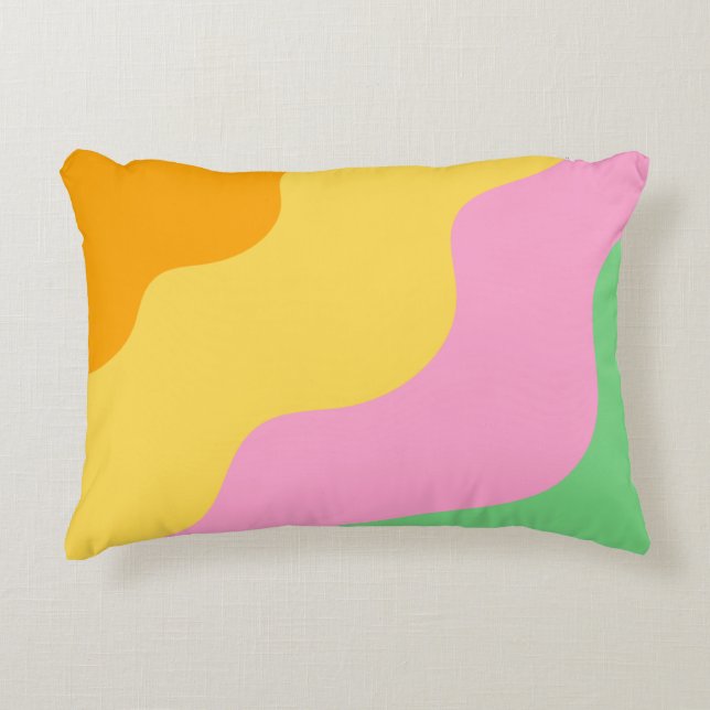 Pastel Abstract Pattern Decorative Cushion (Front)
