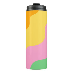 Pastel Abstract Pattern Thermal Tumbler