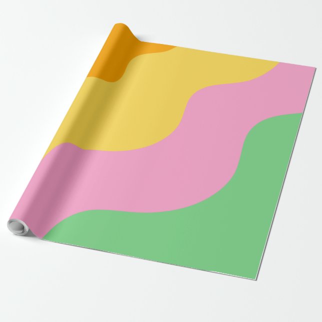 Pastel Abstract Pattern Wrapping Paper (Unrolled)