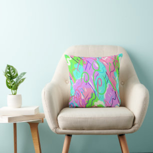 Pastel Abstract Pop Art  Cushion