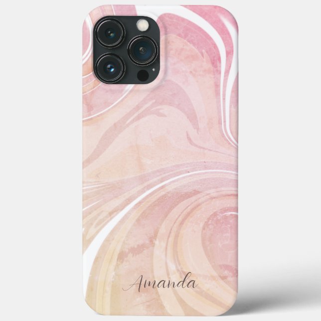 Pastel Abstract Pretty Personalised Name  Case-Mate iPhone Case (Back)