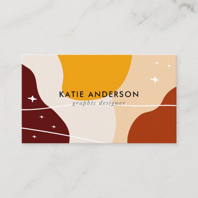 Pastel Abstract Professional Business Card (Front)