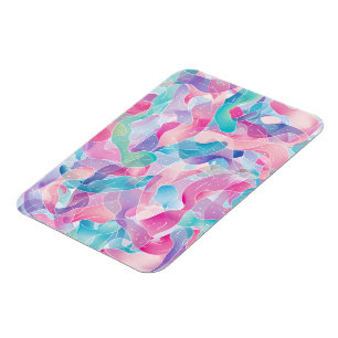 Pastel Abstract Ribbon Pattern Magnet