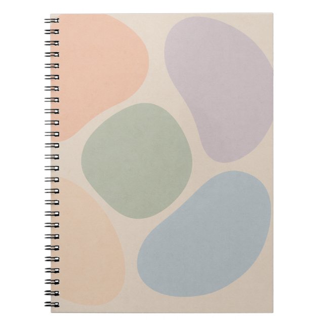 Pastel Abstract Shapes Notebook – Minimalist Boho  (Front)