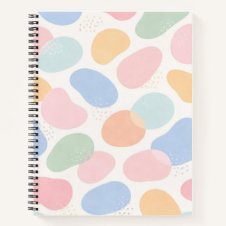Pastel Abstract Shapes Spiral Notebook