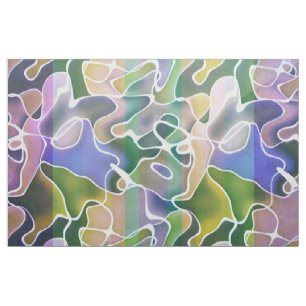 Pastel Abstract Stripes Fabric