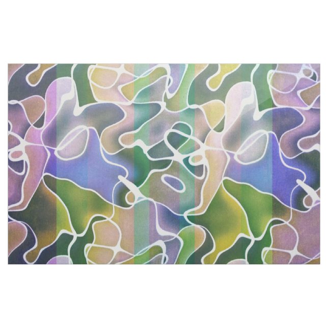 Pastel Abstract Stripes Fabric (Yard)