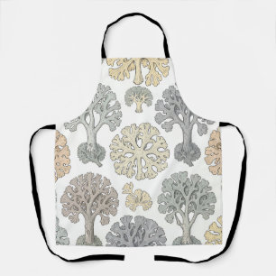Pastel Abstract Tree Coral Seamless Pattern Apron