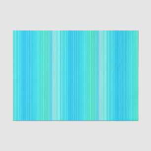 Pastel Abstract Turquoise Blue Green Stripes Tissue Paper