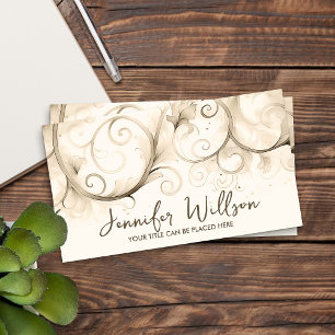 Pastel Abstract Watercolor Swirl Art  Business Card