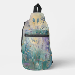 Pastel Abstract Whispers of Nature, Grasses II Sling Bag
