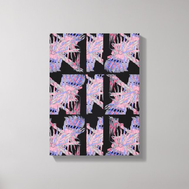 Pastel Abyss Soft Geometric Abstract Art Canvas Print (Front)