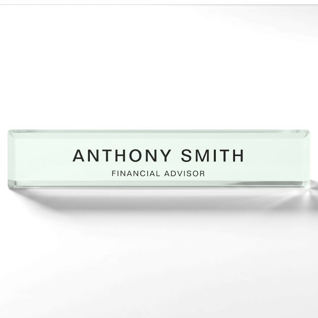 Pastel Acrylic Name Block  Custom Job Title Office Nameplate (Front)