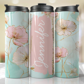 Pastel Add Name Custom Gift Thermal Tumbler