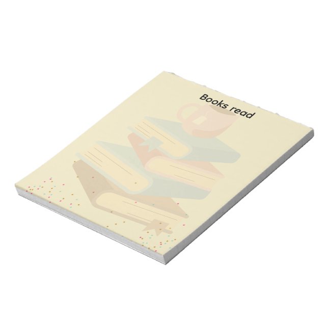 Pastel Aesthetic Book Stack Cozy Reading Custom No Notepad (Rotated)