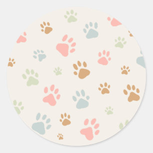 Pastel Aesthetic Dog Lover Sticker paw