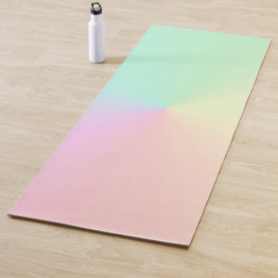 Pastel Aesthetic Muted Gradient Ombre Rainbow  Yoga Mat